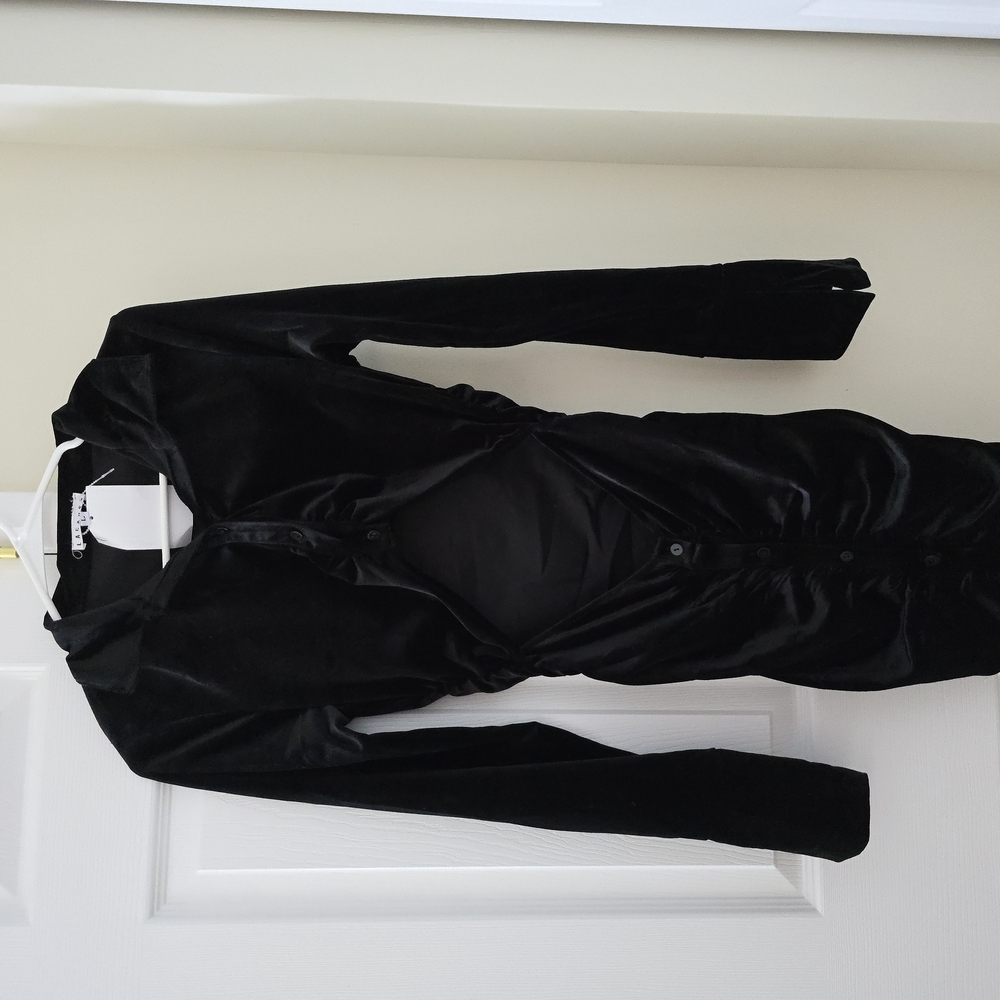 Elegant Black Velvet Dress